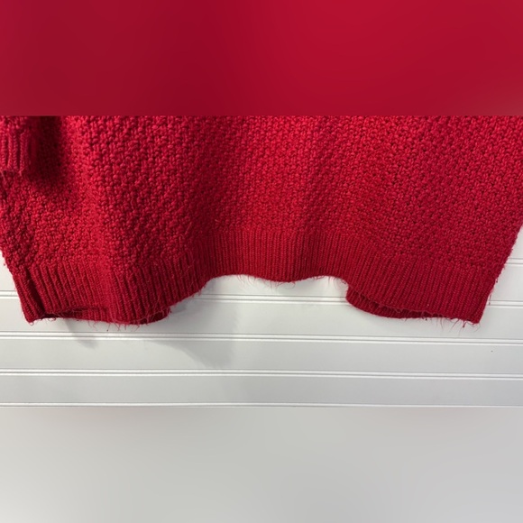 Christopher & Banks Petite,  size M, red hooded open cardigan sweater. - Picture 4 of 4